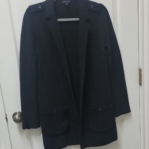 Talbots Black Sweater Coat Sz S